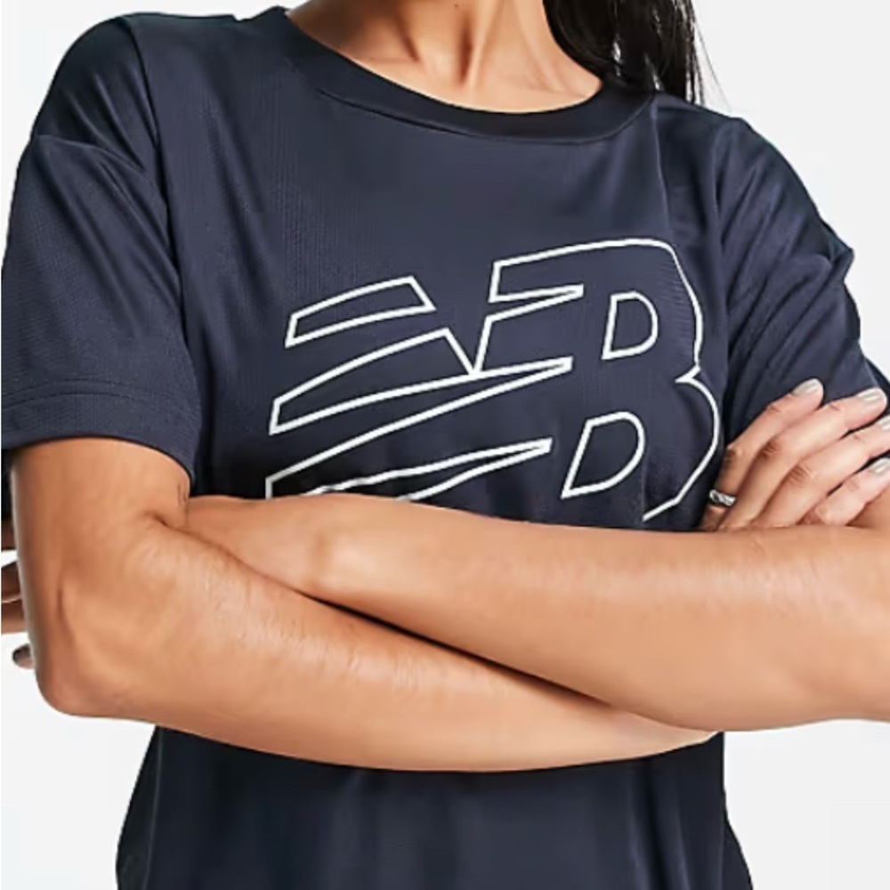 New Balance Dark Blue Tee with Logo